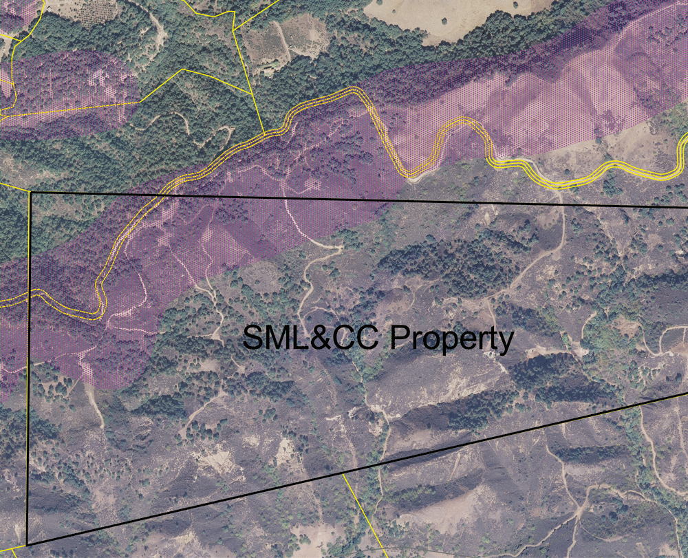 2007 aerial map of SML&CC Parcel